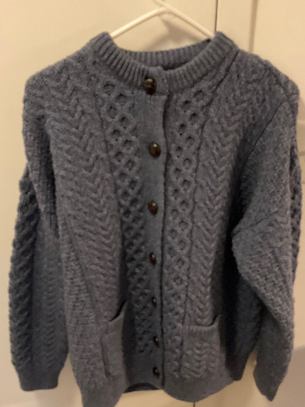 Irish Store Blue Cable Knit Cardigan